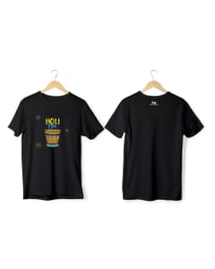 Greys&Blues Rangotsav Pima Round Neck T-Shirt - Black